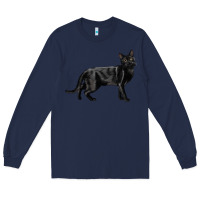 Navy Bombay Cat Long Sleeve Tee - LillyAllenDesigns