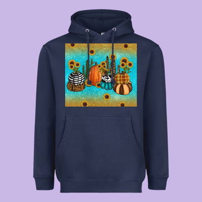 Fall Pumpkin Tumbler Heavyweight Hoodie Designed By Ranaportraitstore