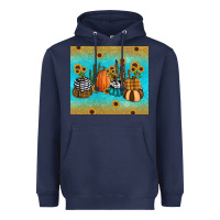 Navy fall pumpkin tumbler Heavyweight Hoodie - RanaPortraitStore