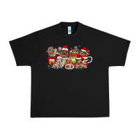 Black Christmas Dog Coffee Urban Heavy Tee - CowhideDigitalArt