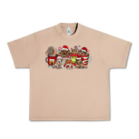 Burro Christmas Dog Coffee Urban Heavy Tee - CowhideDigitalArt