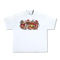 White Christmas Dog Coffee Urban Heavy Tee - CowhideDigitalArt