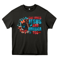 Asphalt She love Jesus and America too Heavy Core Tee - FaDigitalArtStudio
