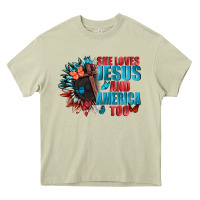 Mossy She love Jesus and America too Heavy Core Tee - FaDigitalArtStudio
