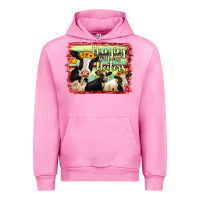 Fuchsia Pink Hanging With My Heifers Holstein Cows Urban Hoodie - RanaPortraitStore