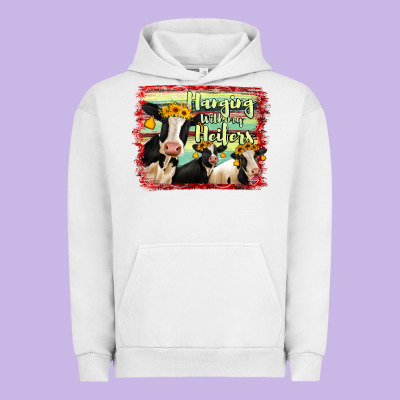 Hanging With My Heifers Holstein Cows Urban Hoodie Designed By Ranaportraitstore