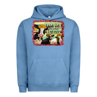 Pigment Pebble Blue Hanging With My Heifers Holstein Cows Urban Hoodie - RanaPortraitStore