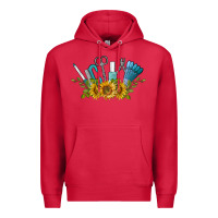 Cardinal nail tools with sunflower Premium Hoodie - BarkalooDesign