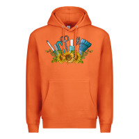 Carrot nail tools with sunflower Premium Hoodie - BarkalooDesign