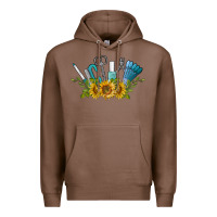 Chestnut nail tools with sunflower Premium Hoodie - BarkalooDesign