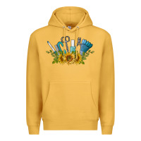 Mustard nail tools with sunflower Premium Hoodie - BarkalooDesign
