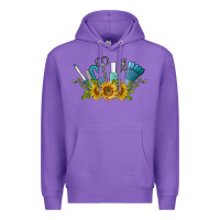 Purple nail tools with sunflower Premium Hoodie - BarkalooDesign