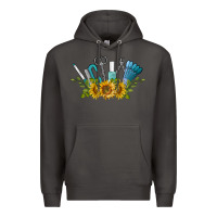 Smoke nail tools with sunflower Premium Hoodie - BarkalooDesign