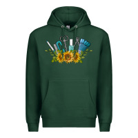 Sports Green nail tools with sunflower Premium Hoodie - BarkalooDesign