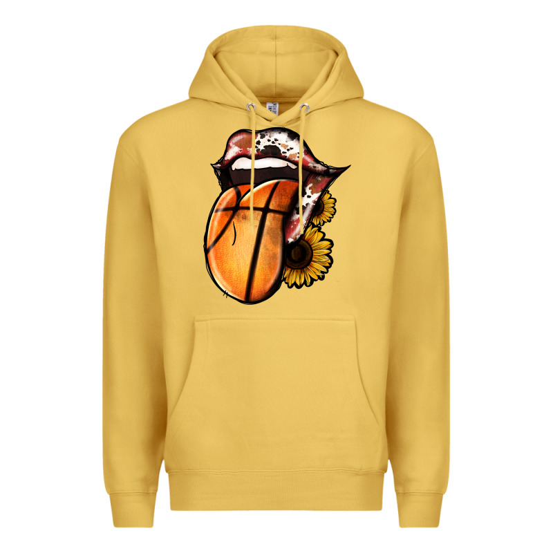 Basketball Tongue Premium Hoodie by Jasminsmagicworld | Teevron