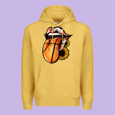 Basketball Tongue Premium Hoodie Designed By Jasminsmagicworld