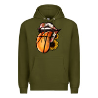 Army Green Basketball Tongue Premium Hoodie - Jasminsmagicworld