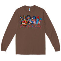 Chestnut peace love freedom Long Sleeve Tee - RacoonDesign
