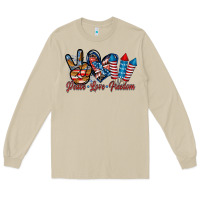 Mushroom peace love freedom Long Sleeve Tee - RacoonDesign