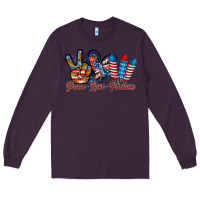 Plum peace love freedom Long Sleeve Tee - RacoonDesign