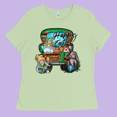 Happy Easter Ladies Tee Designed By Cowhidedigitalart