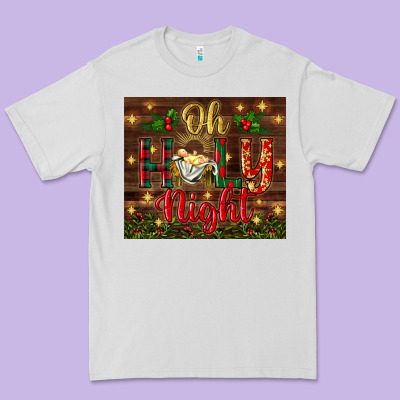 Oh Holy Night Premium Tee Designed By Bundleandbundleshop