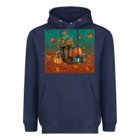 Navy fall tumbler Heavyweight Hoodie - RanaPortraitStore
