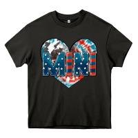 Asphalt American mini heart 4th of july Heavy Core Tee - FaDigitalArtStudio