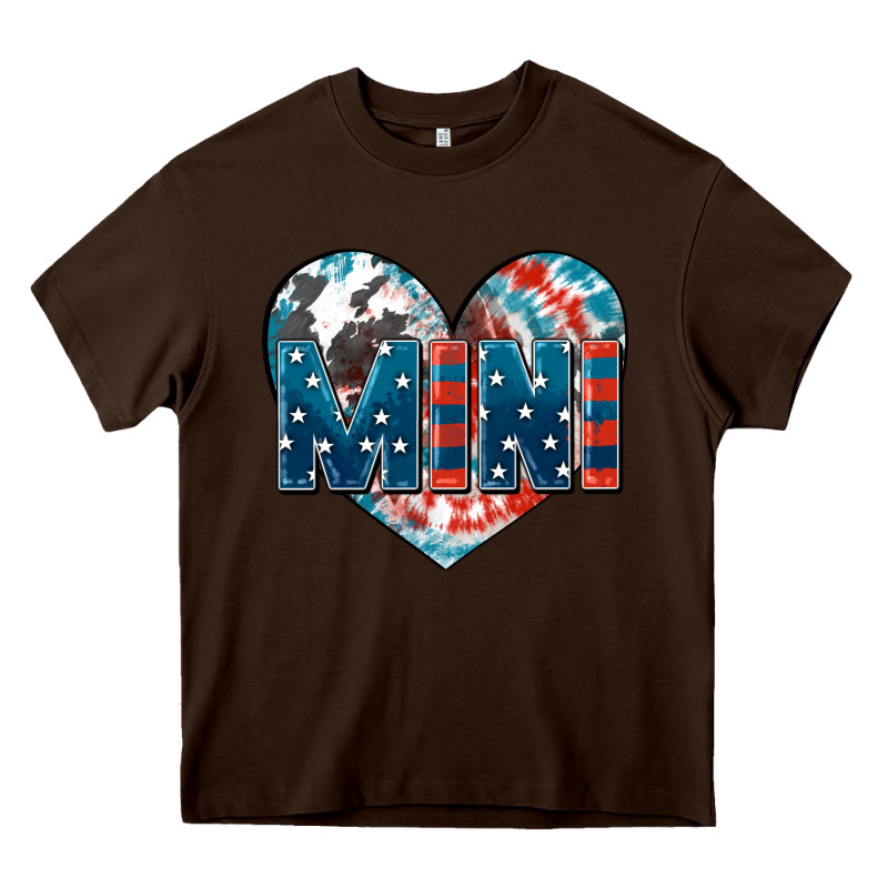 American Mini Heart 4th Of July Heavy Core Tee by FaDigitalArtStudio | Teevron