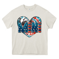 Cream American mini heart 4th of july Heavy Core Tee - FaDigitalArtStudio