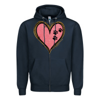 Navy Pink Glitter Heart Zipper Hoodie - Jasminsmagicworld