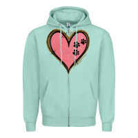 Seafoam Pink Glitter Heart Zipper Hoodie - Jasminsmagicworld