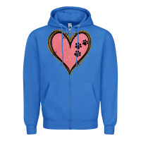 True Royal Pink Glitter Heart Zipper Hoodie - Jasminsmagicworld