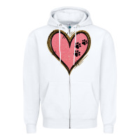 White Pink Glitter Heart Zipper Hoodie - Jasminsmagicworld