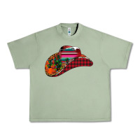 Oil Green Christmas Cowboy Urban Heavy Tee - CowhideDigitalArt