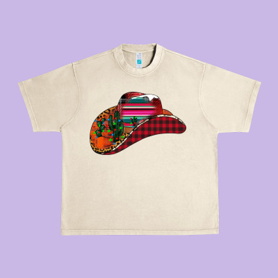 Christmas Cowboy Urban Heavy Tee Designed By Cowhidedigitalart