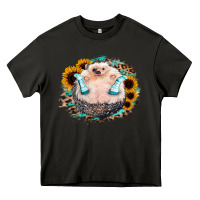 Asphalt Sunflower Leopard Hedgehog Heavy Core Tee - Jasminsmagicworld