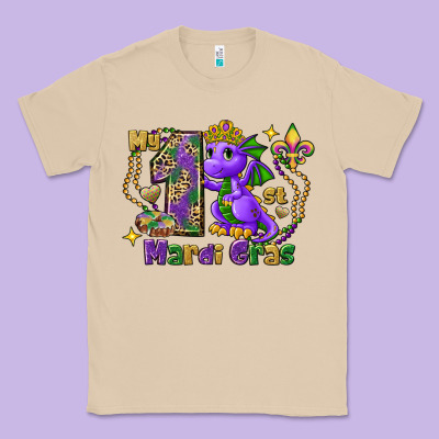 Dragon My First Mardi Gras Classic Tee Designed By Fadigitalartstudio