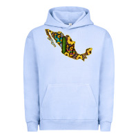 Pigment Grape Ice Guerrero Mexico Serape Cactus Sunflower Map Urban Hoodie - RanaPortraitStore