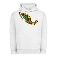Pigment Lunar Rock Guerrero Mexico Serape Cactus Sunflower Map Urban Hoodie - RanaPortraitStore