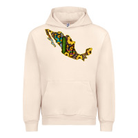 Sandshell Guerrero Mexico Serape Cactus Sunflower Map Urban Hoodie - RanaPortraitStore