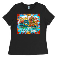 Black happy thanksgiving Ladies Tee - CowhideDigitalArt