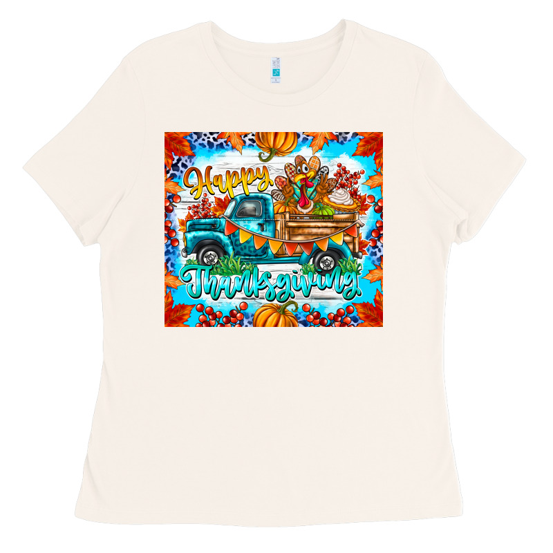 Happy Thanksgiving Ladies Tee by CowhideDigitalArt | Teevron