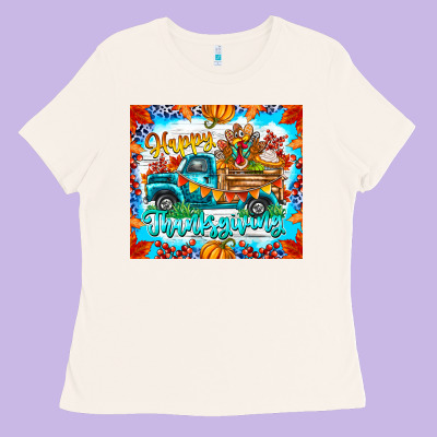 Happy Thanksgiving Ladies Tee Designed By Cowhidedigitalart