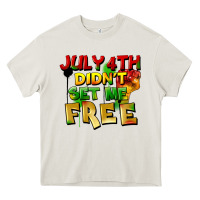 Cream July 4th didn't set me free Heavy Core Tee - FaDigitalArtStudio