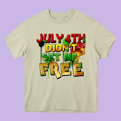 July 4th Didn't Set Me Free Heavy Core Tee Designed By Fadigitalartstudio