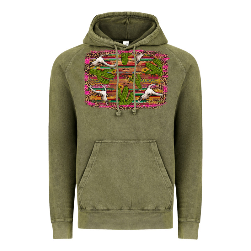 Cinco De Mayo Bullskull And Cactus Vintage Hoodie by Artiststas | Teevron