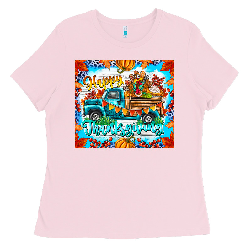 Happy Thanksgiving Ladies Tee by CowhideDigitalArt | Teevron