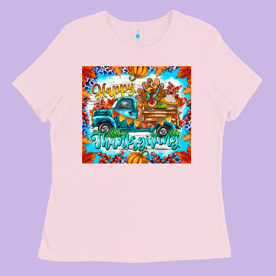 Happy Thanksgiving Ladies Tee Designed By Cowhidedigitalart