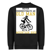 Black Never Underestimate An Old Man With A Mountain Bike Heavyweight Sweatshirt - Bettercallsaul